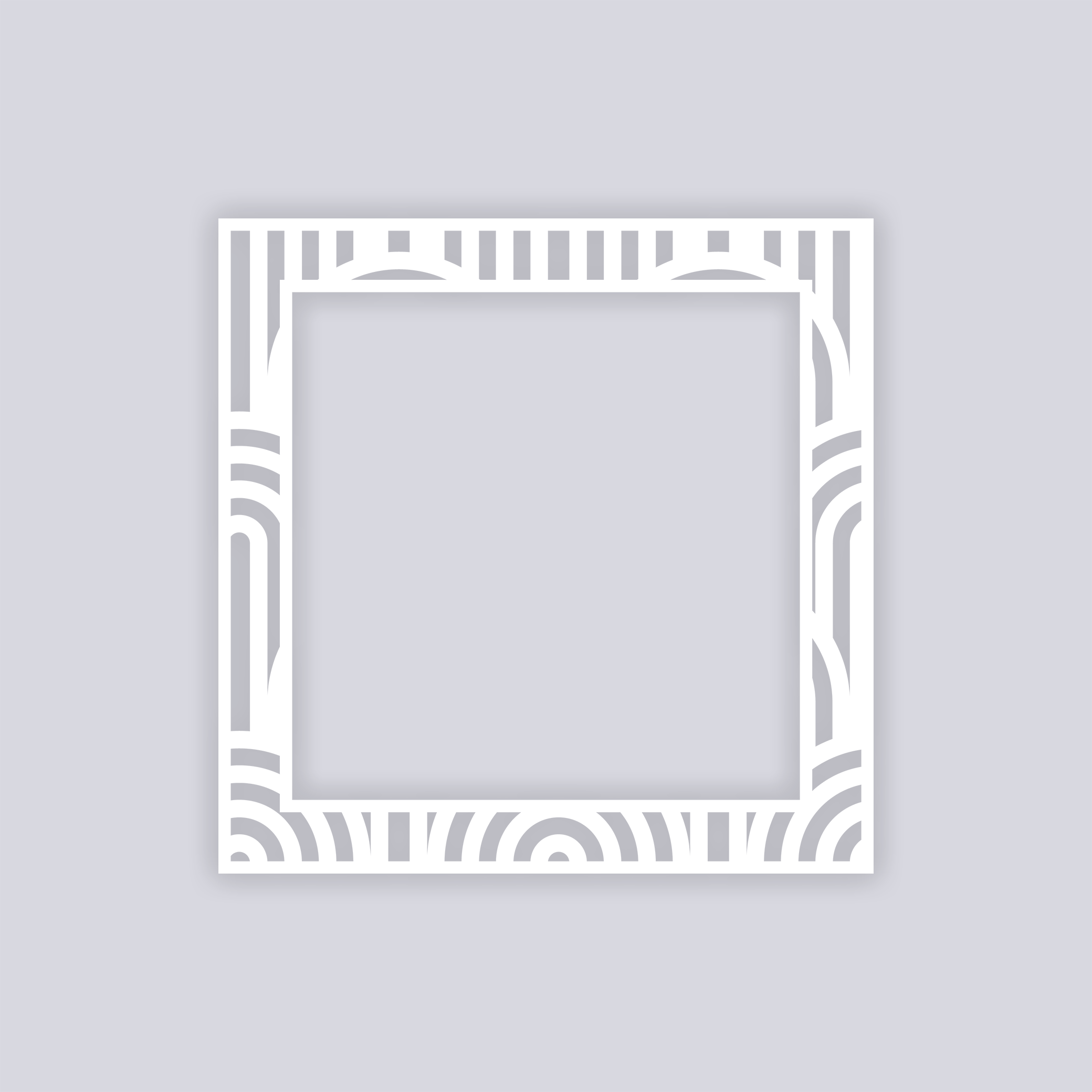 Groovy Loops Square Rim Clay Stencil