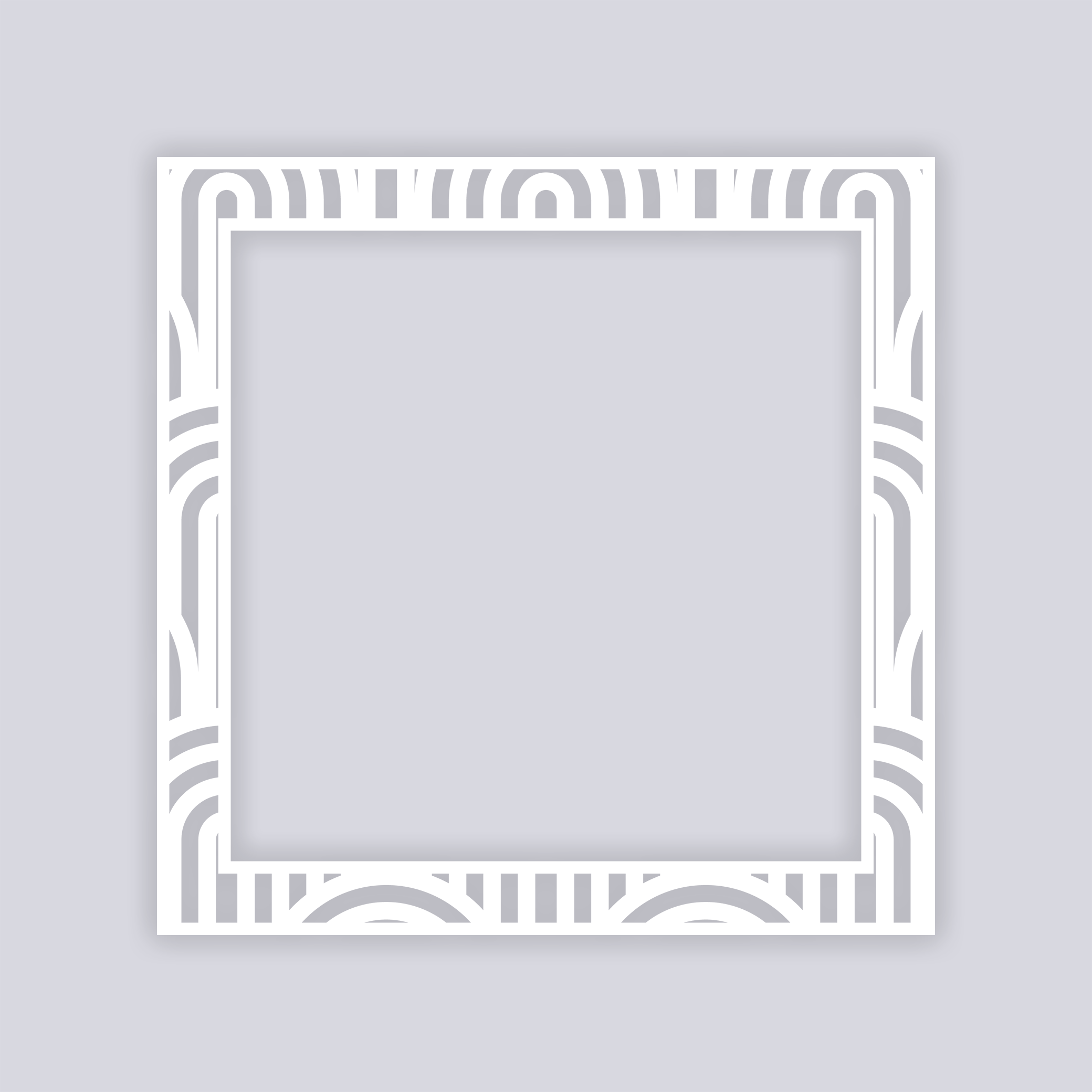 Groovy Loops Square Rim Clay Stencil