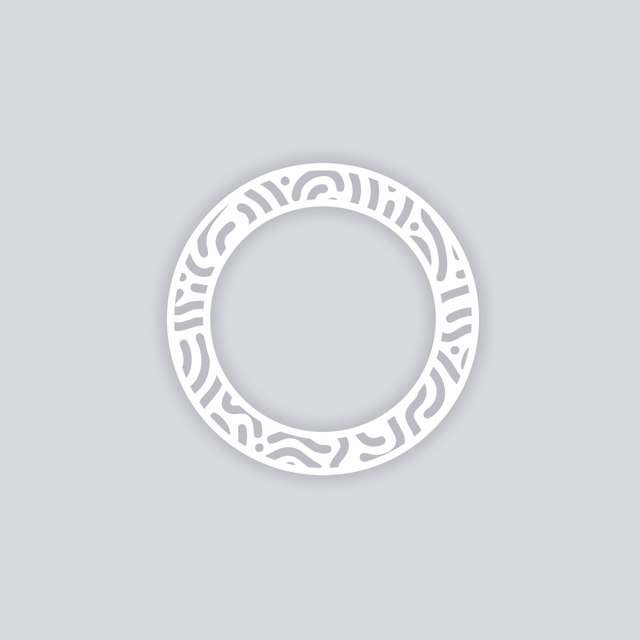 Maze Runner Circle Rim Clay Stencil