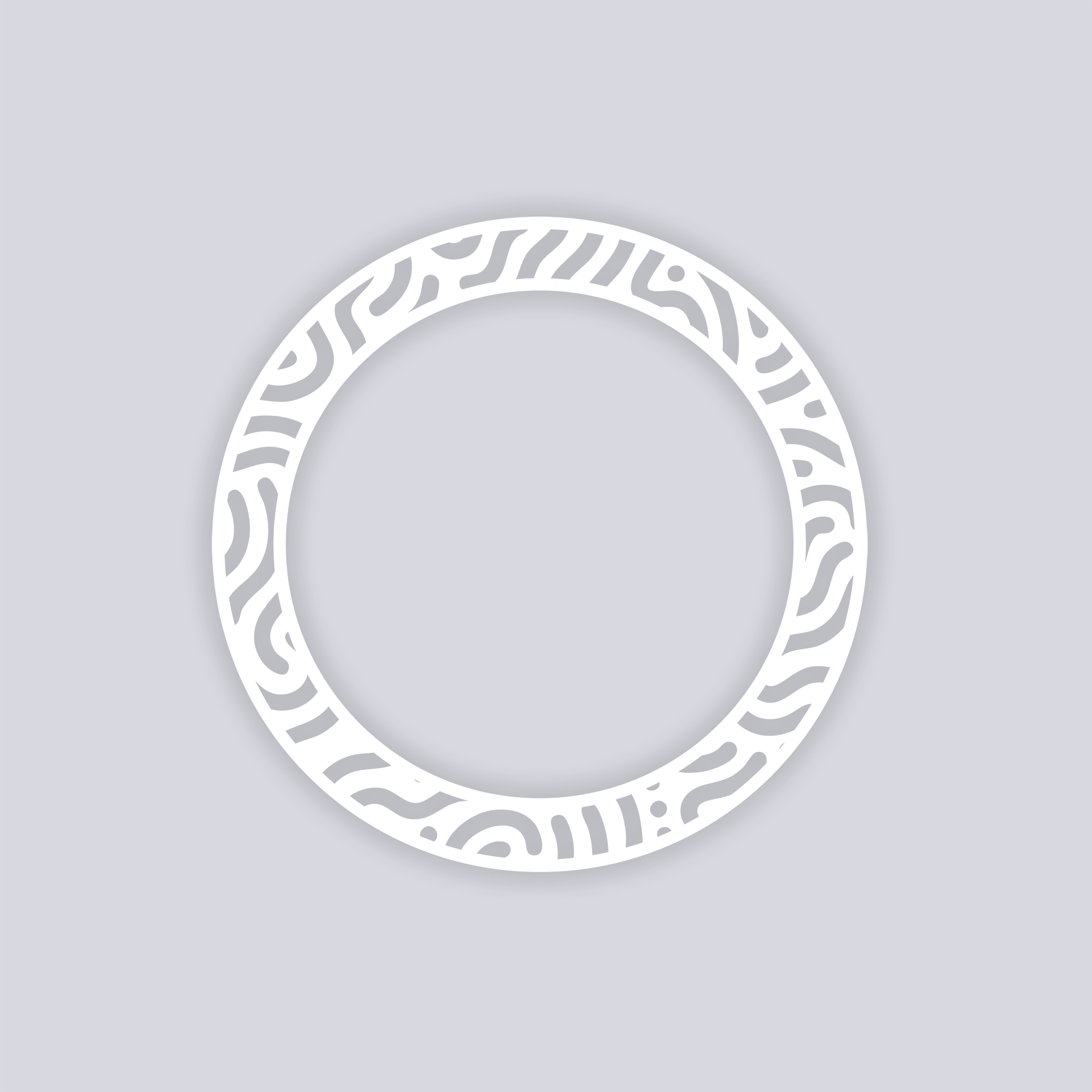 Maze Runner Circle Rim Clay Stencil