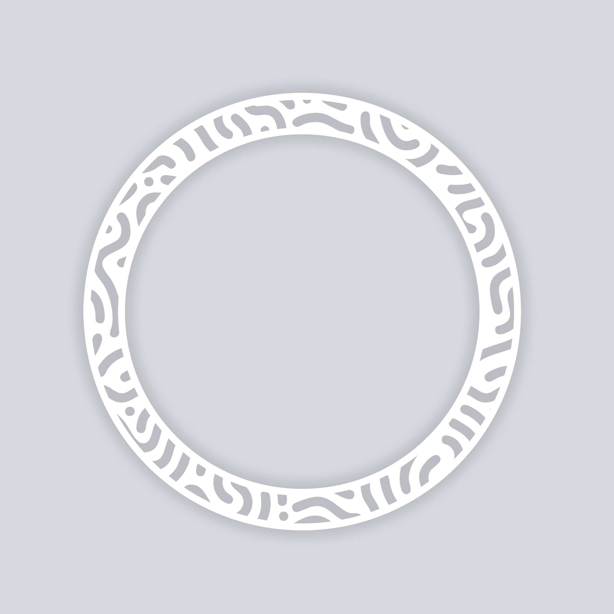 Maze Runner Circle Rim Clay Stencil