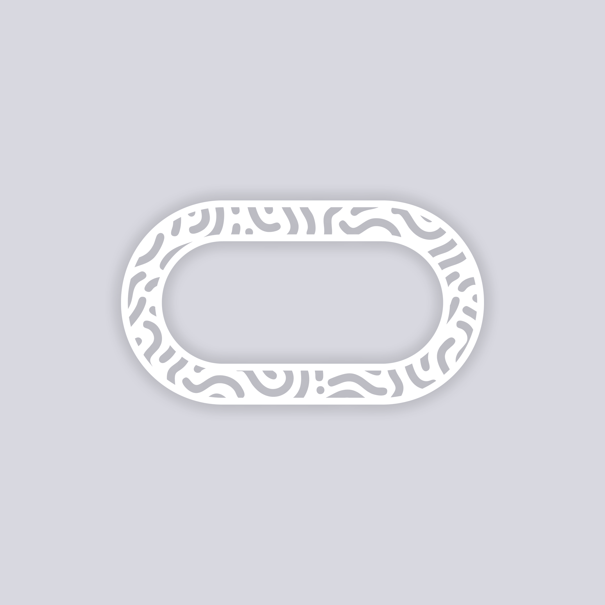 Maze Runner Rounded Rectangle Rim Clay Stencil