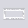 Sun Block Rectangle Rim Clay Stencil