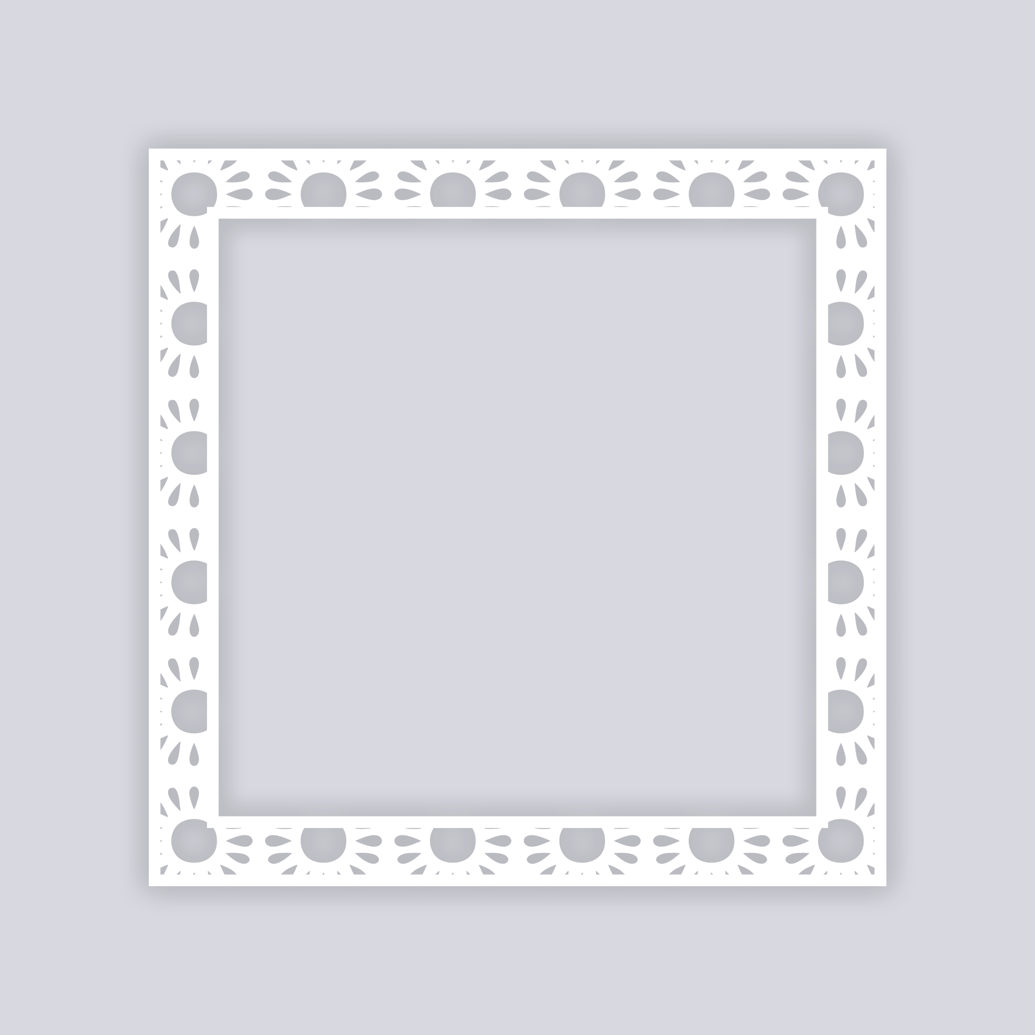 Sun Drops Square Rim Clay Stencil