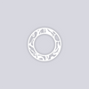 Sunburst Palm Circle Rim Clay Stencil