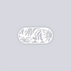 Sunburst Palm Rounded Rectangle Clay Stencil