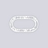 Sunburst Palm Rounded Rectangle Rim Clay Stencil