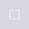 Sunburst Palm Square Rim Clay Stencil