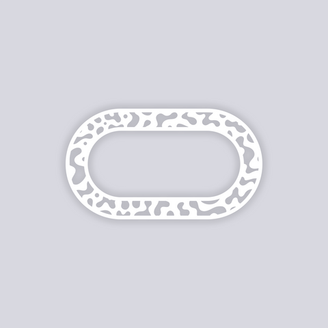 Terrazzo Rounded Rectangle Rim Clay Stencil