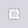 Tropical Paradise Square Rim Clay Stencil