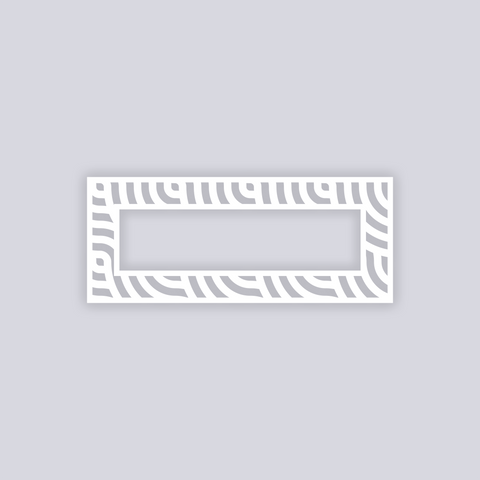Waves Rectangle Rim Clay Stencil