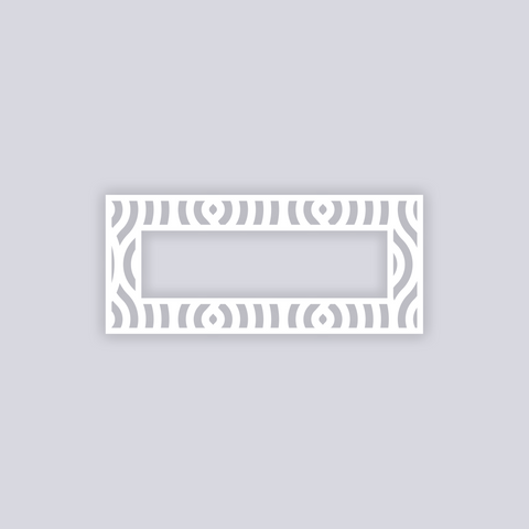 Waves Rectangle Rim Clay Stencil
