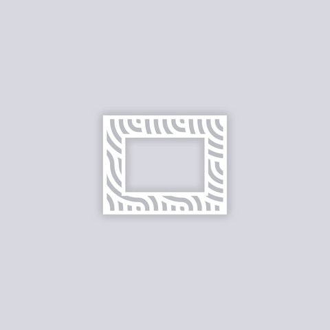 Waves Rectangle Rim Clay Stencil