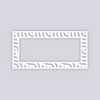 Waves Rectangle Rim Clay Stencil