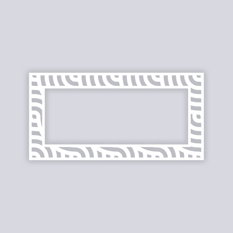 Waves Rectangle Rim Clay Stencil