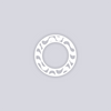 Wavy Lines Circle Rim Clay Stencil