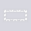Wavy Lines Rectangle Rim Clay Stencil