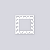 Wavy Lines Square Rim Clay Stencil