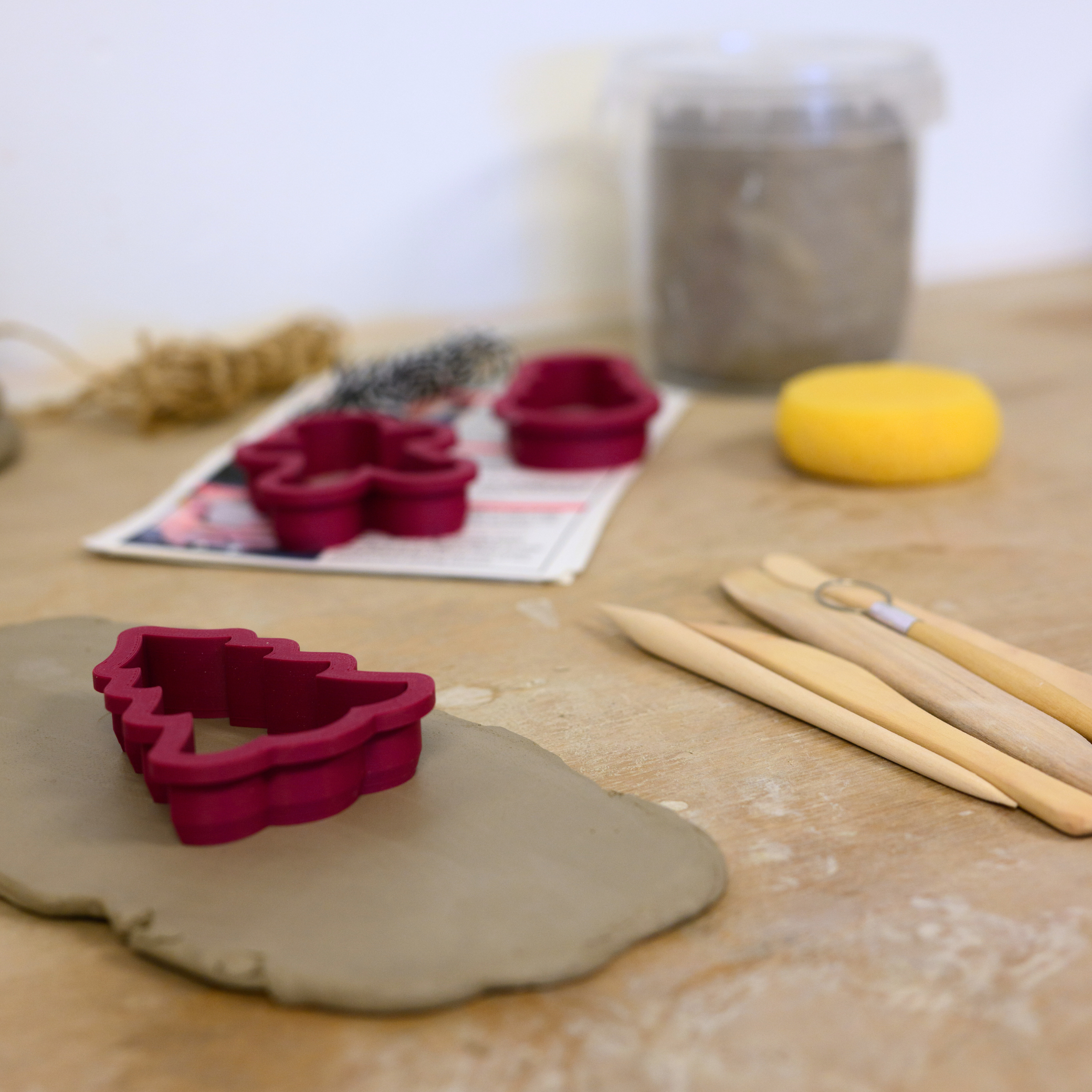 DIY Air-Dry Clay Holiday Ornament Kit