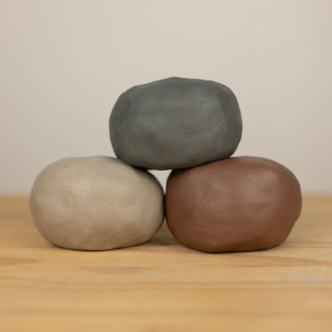 Colored Stoneware 3 Pack: Black, Natural White, Terracotta