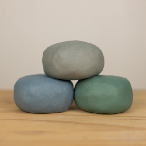 Colored Stoneware 3 Pack: Sky Blue, Slate Blue, Teal