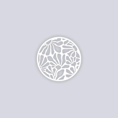 Abstract Floral Circle Clay Stencil