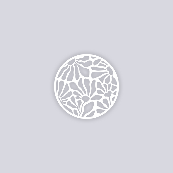 Abstract Floral Circle Clay Stencil