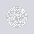 Abstract Floral Circle Clay Stencil