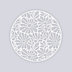 Abstract Floral Circle Clay Stencil
