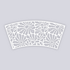 Abstract Floral Cups + Cones Clay Stencil