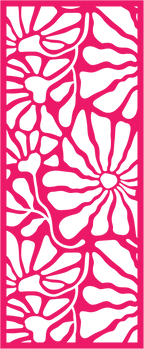 Abstract Floral Rectangle Clay Face Stencil