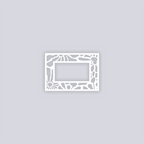 Abstract Floral Rectangle Rim Clay Stencil