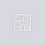 Abstract Floral Square Clay Stencil