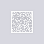 Abstract Floral Square Clay Stencil