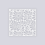 Abstract Floral Square Clay Stencil