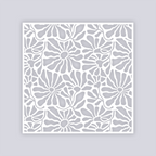 Abstract Floral Square Clay Stencil