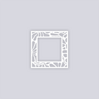 Abstract Floral Square Rim Clay Stencil