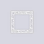 Abstract Floral Square Rim Clay Stencil