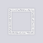 Abstract Floral Square Rim Clay Stencil