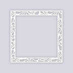 Abstract Floral Square Rim Clay Stencil