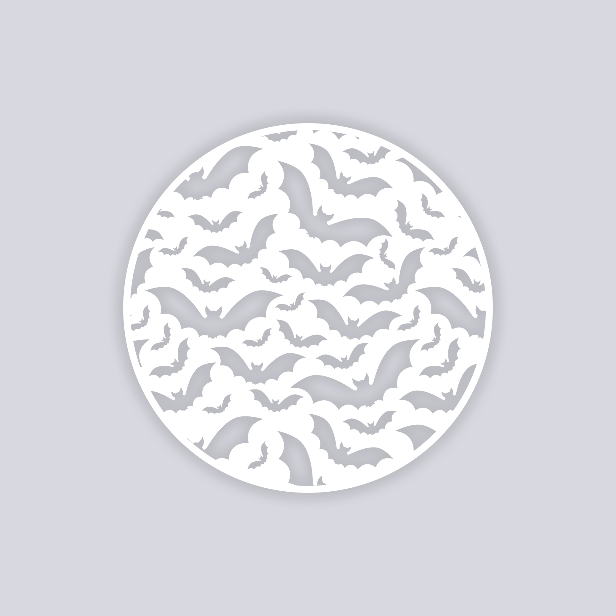 Bats Circle Clay Stencil