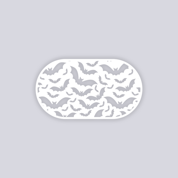 Bats Rounded Rectangle Face Clay Stencil