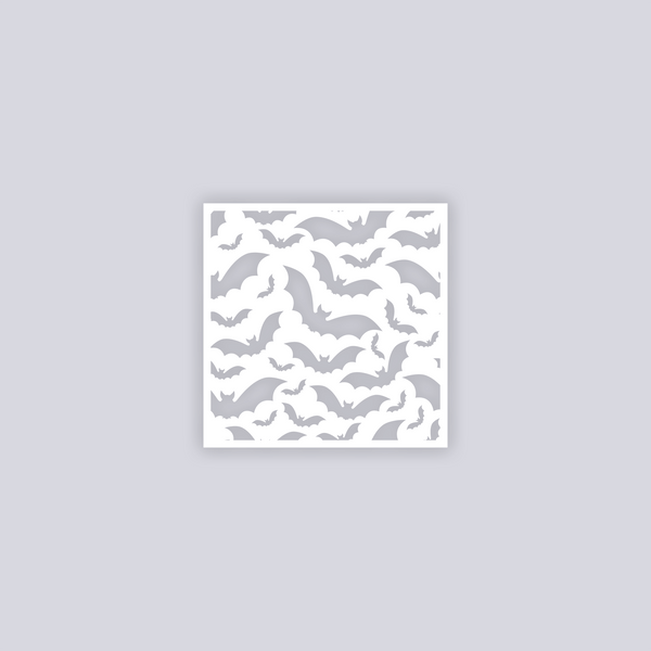 Bats Square Clay Stencil