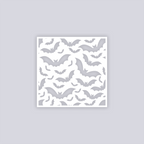 Bats Square Clay Stencil