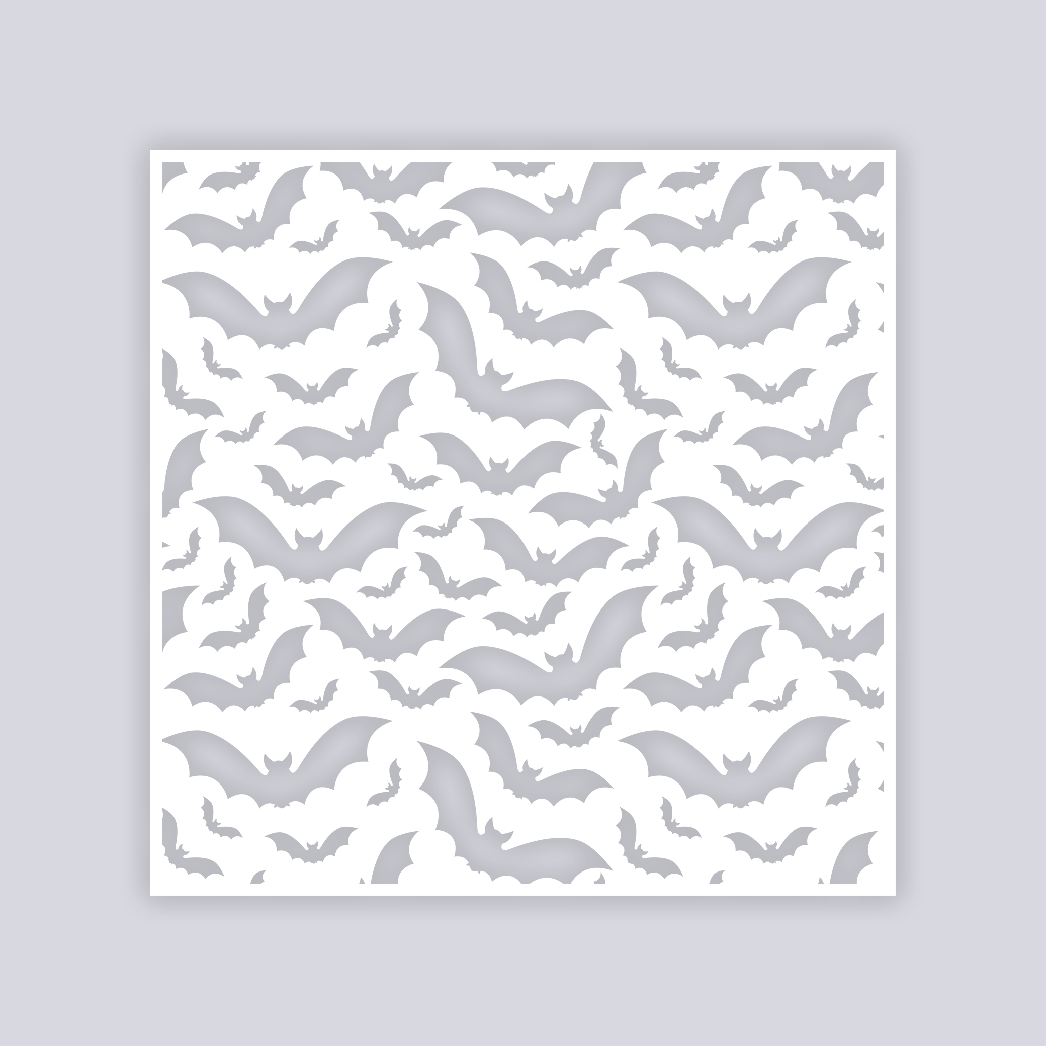 Bats Square Clay Stencil