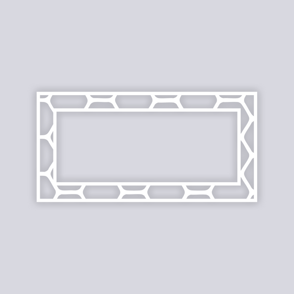 Beehive Rectangle Rim Clay Stencil
