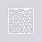 Beehive Square Clay Stencil