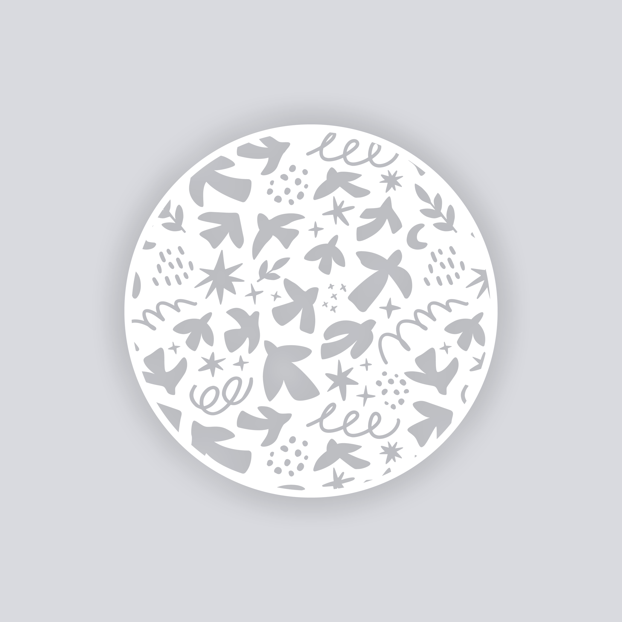 Birds of Matisse Circle Clay Stencil