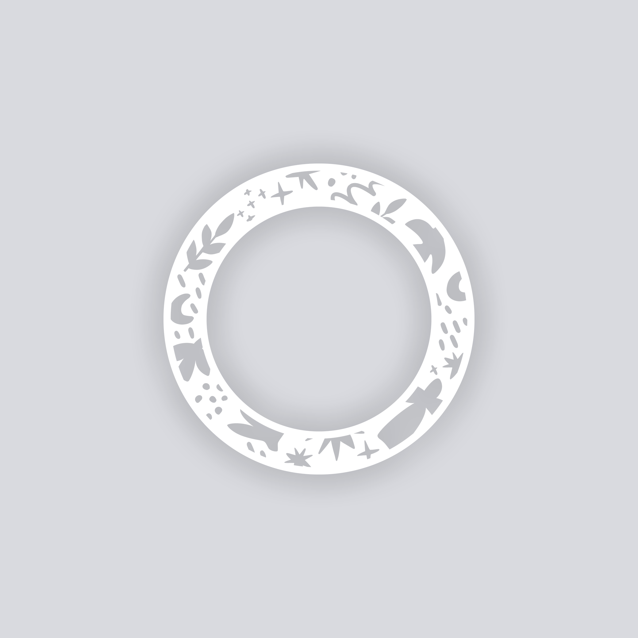 Birds of Matisse Circle Rim Clay Stencil