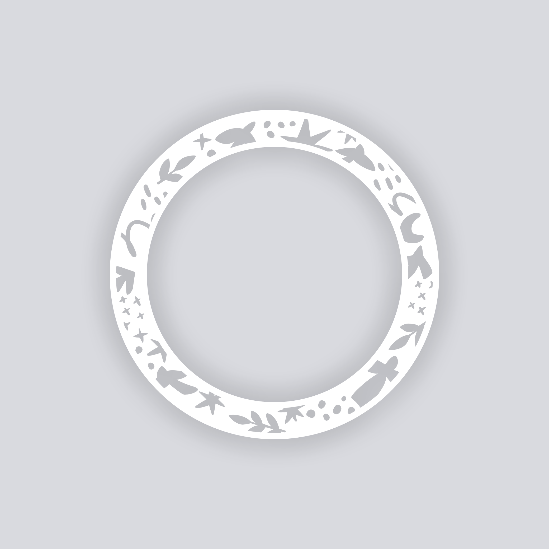 Birds of Matisse Circle Rim Clay Stencil